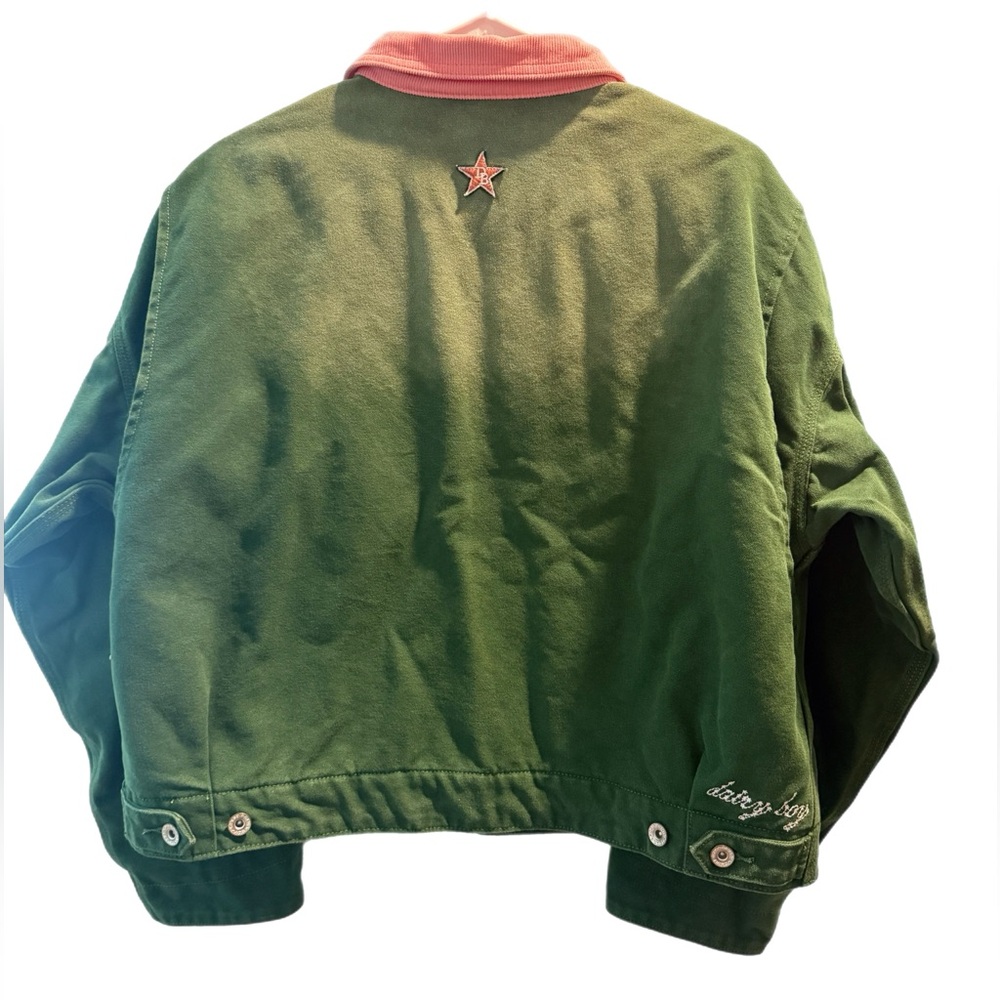 Dairy Boy Green/Pink Barn Jacket Size M - Picture 2 of 9